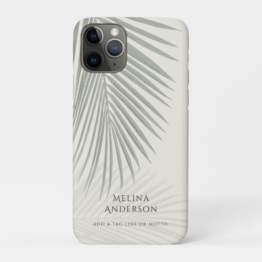 Tropical Palm Leaf Minimal Modern Case-Mate iPhone Hülle (Rückseite)