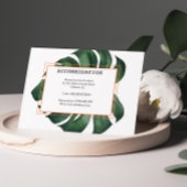 Tropical Palm Leaf Monstera Unterkunft Begleitkarte