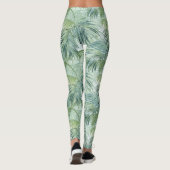 Tropical Palm Leaf Muster All-Over-Print-Leggings Leggings (Rückseite)