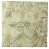 Tropical Palm Leaf Muster Fliese (Vorderseite)