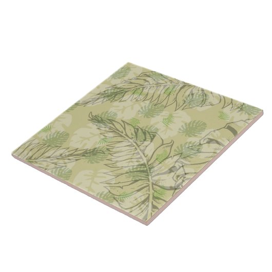 Tropical Palm Leaf Muster Fliese (Seite)