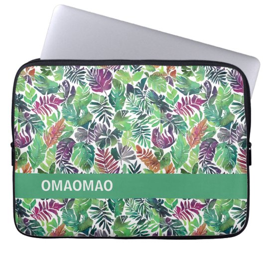 Tropical Palm Leaf Muster iPad Fall Laptopschutzhülle (Vorderseite)