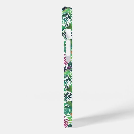 Tropical Palm Leaf Muster iPhone Case (Rückseite / Links)