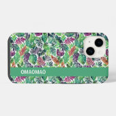 Tropical Palm Leaf Muster iPhone Case Hülle (Rückseite (Horizontal))