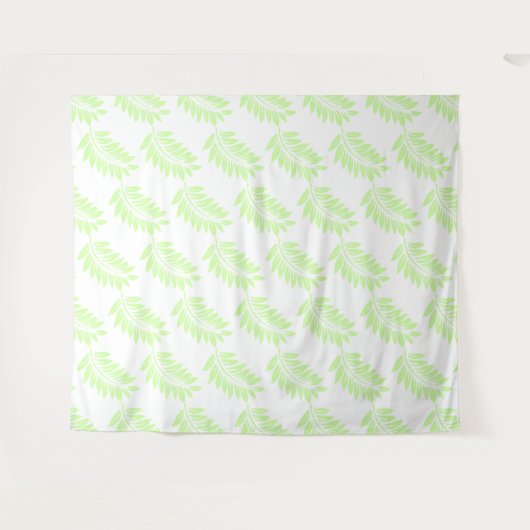 Tropical Palm Leaf Muster Tapestar Wandteppich (Vorderseite (Horizontal))