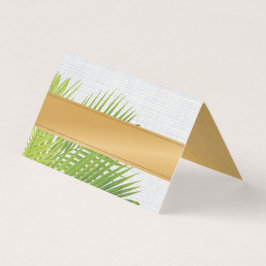 Tropical Palm Leaf Name Platzkarte Visitenkarten