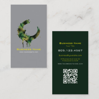 Tropical Palm Leaf Paint Swirl Design – Custom Visitenkarte