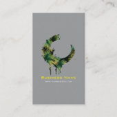 Tropical Palm Leaf Paint Swirl Design – Custom Visitenkarte (Vorderseite)