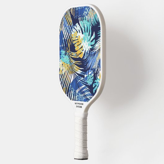 Tropical Palm Leaf Pattern Individuelle Name Telef Pickleball Schläger (Links)