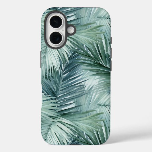 Tropical Palm Leaf Pattern Tough Case-Mate iPhone Hülle (Rückseite)