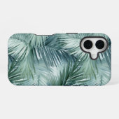Tropical Palm Leaf Pattern Tough iPhone 16 Hülle (Rückseite (Horizontal))