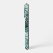 Tropical Palm Leaf Pattern Tough iPhone 16 Hülle (Linke Seite)