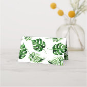 Tropical Palm Leaf Platzkarte (Rückseite)