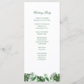 Tropical Palm Leaf Programs Programm (Rückseite)