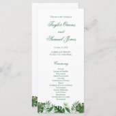 Tropical Palm Leaf Programs Programm (Vorne/Hinten)