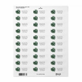 Tropical Palm Leaf Return Address Label (Vorne)