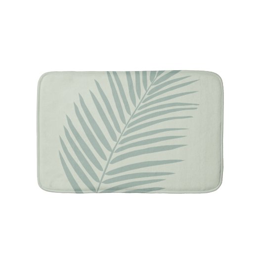 Tropical Palm Leaf Sage Green Badematte (Vorderseite)