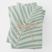 Tropical Palm Leaf Sage Green Geschenkpapier Set (Beispiel)