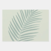 Tropical Palm Leaf Sage Green Geschenkpapier Set (Vorderseite)