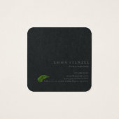 Tropical Palm Leaf Simplicity Square Business Card (Rückseite)