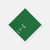 Tropical Palm Leaf Strand Hochwald Grün Niedlich Serviette (Ecke)