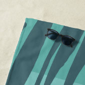 Tropical Palm Leaf Sunset Individuelle Name Strandtuch (Beispiel)