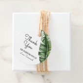 Tropical Palm Leaf Vielen Dank Party Geschenkanhänger (Beispiel)