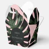 Tropical Palm Leaf Wedding Custom Geschenkschachtel (Geöffnet)