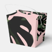 Tropical Palm Leaf Wedding Custom Geschenkschachtel (Rückseite)