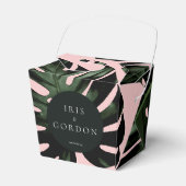 Tropical Palm Leaf Wedding Custom Geschenkschachtel (Vorderseite)