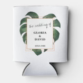 Tropical Palm Leaf Wedding Dosenkühler (Vorderseite)