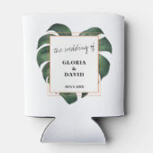 Tropical Palm Leaf Wedding Dosenkühler (Rückseite)
