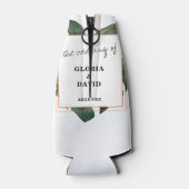 Tropical Palm Leaf Wedding Flaschenkühler (Rückseite)