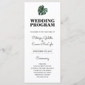 Tropical Palm Leaf Wedding Flat Programm (Vorderseite)