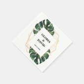 Tropical Palm Leaf Wedding Napkins Serviette (Ecke)