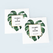 Tropical Palm Leaf Wedding Napkins Serviette