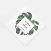 Tropical Palm Leaf Wedding Napkins Serviette (Ecke)