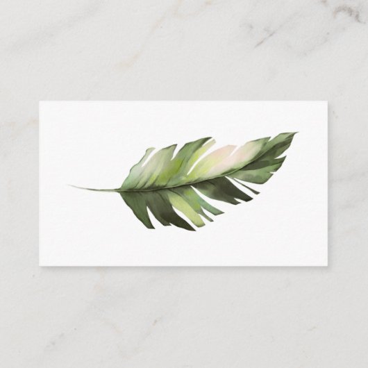 Tropical Palm Leaf Wedding QR UAWG Begleitkarte (Rückseite)