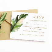 Tropical Palm Leaf Wedding RSVP