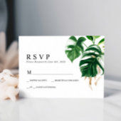 Tropical Palm Leaf Wedding RSVP