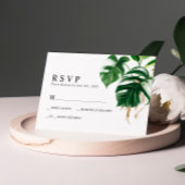 Tropical Palm Leaf Wedding RSVP