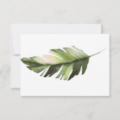 Tropical Palm Leaf Wedding RSVP Karte (Rückseite)
