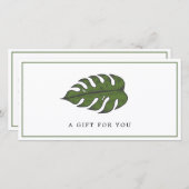 Tropical Palm Leaf Wellness-Center Geschenkgutsche (Vorne/Hinten)