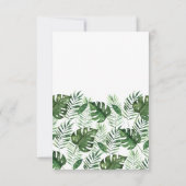 Tropical Palm Leaf Wohnung Danke Karte (Rückseite)