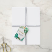 Tropical Palm Leaf Wreath Vielen Dank Geschenkanhänger (Mit Garn)