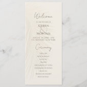 Tropical Palm Leaf Wüstenhochzeit Menükarte (Vorderseite)