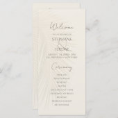 Tropical Palm Leaf Wüstenhochzeit Menükarte (Vorne/Hinten)