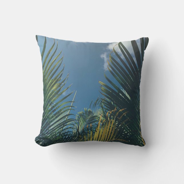 TROPICAL PALM LEAVES KISSEN (Vorderseite)