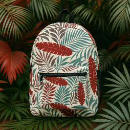 Tropical Palm Leaves Lush Green Foliage  Bedruckter Rucksack