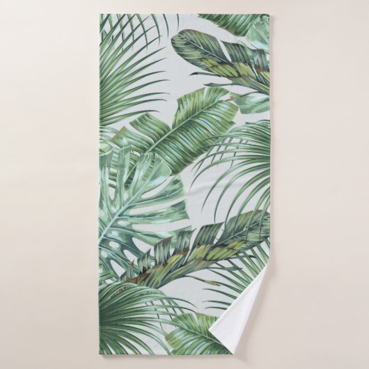 Tropical palm leaves, monstera, banana leaf, jungl badehandtuch (Badehandtuch)